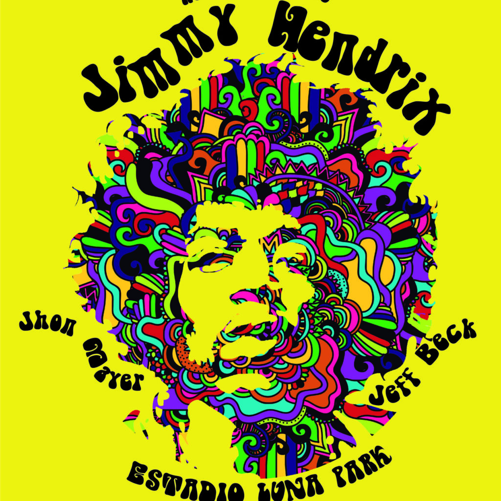 Diseño de poster de publicidad, de evento ficticio de festival tributo.